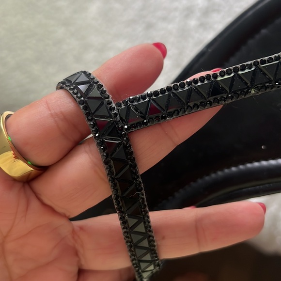 Black Sparkle Sandal - Picture 2 of 3